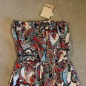 Bebop strapless maxi dress xs nwt beach coverup